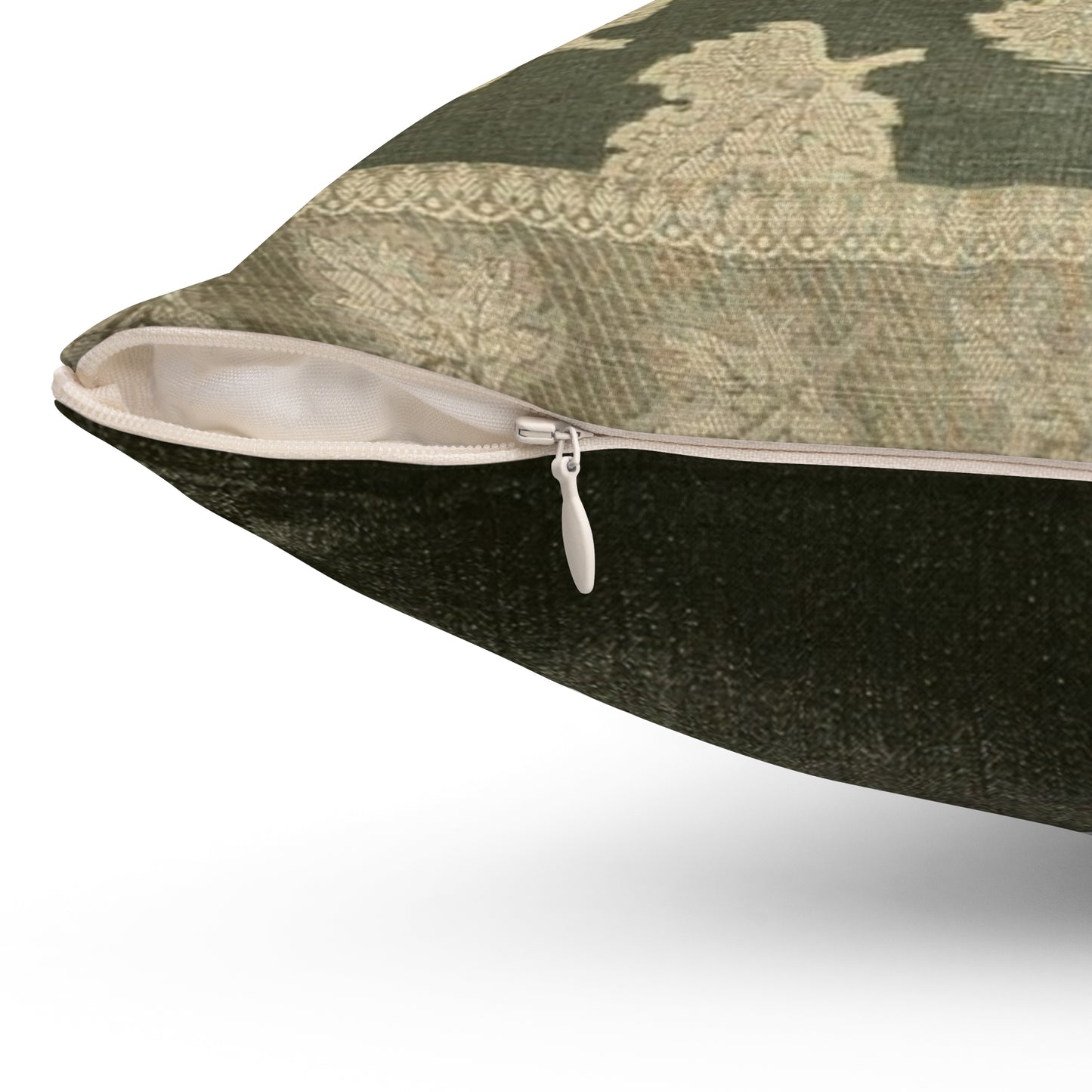 Green Leaf Design Throw Pillows Indian Silk Set of 2 18x18 Silk Leaf Design Pillowcases