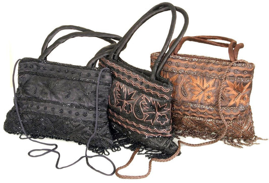 Beaded Tasseled Wedding Party Bag Indian Handmade Purse Sequined Messenger Bag
