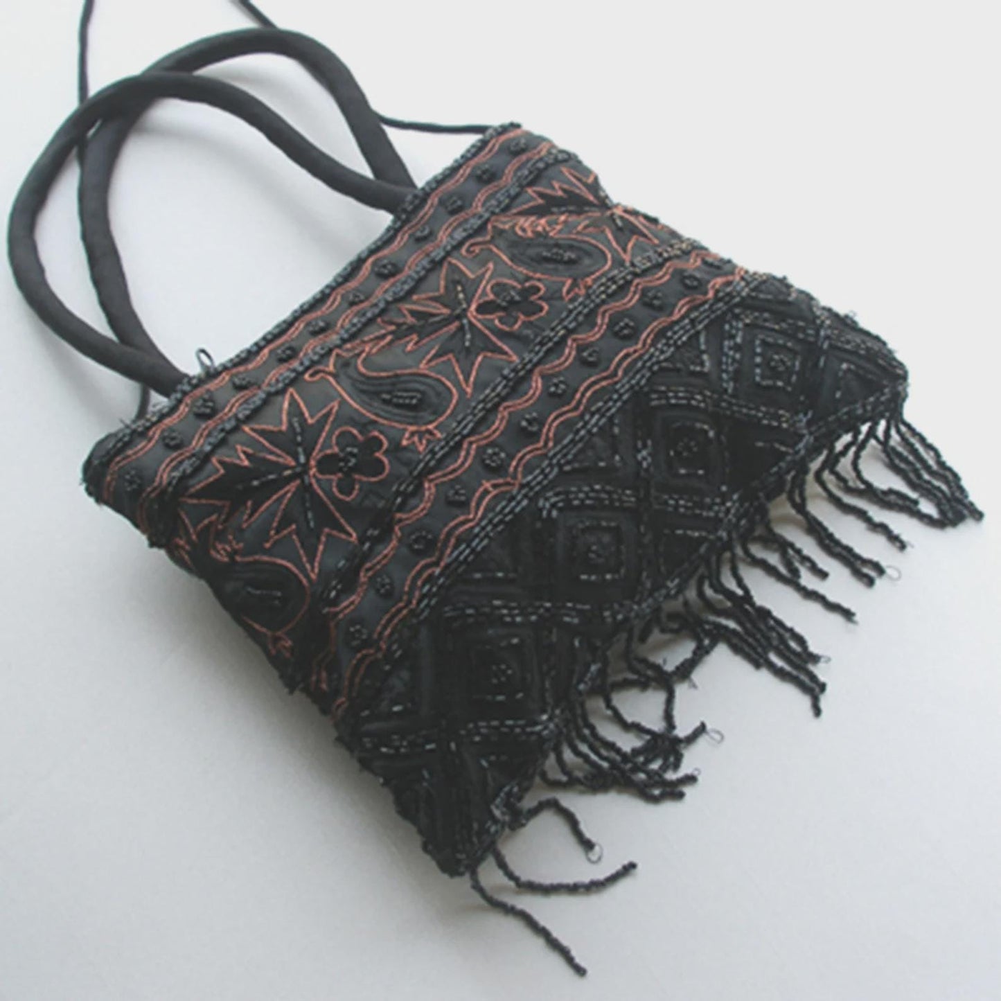 Beaded Tasseled Wedding Party Bag Indian Handmade Purse Sequined Messenger Bag